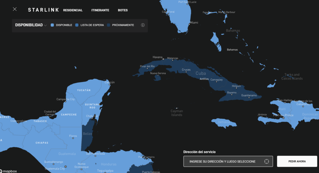 Cuba es uno de los países restringidos por Starlink