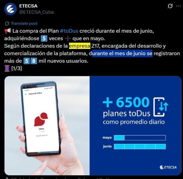etecsa todus app mensajeria cuba